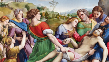 Art restoration: Painting of Deposition by Raphael Raffaello Sanzio of Urbino 